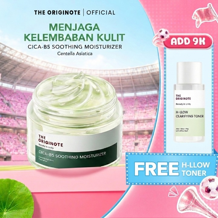 [FREE GIFT] The Originote Cica-B5 Soothing Moisturizer - Moisturizer Menenangkan kulit Kemerahan hidrasi kulit wajah Menenangkan Jerawat Perawatan Wajah Krim Anti Jerawat Facial Moisturizer dengan Centella Asiatica