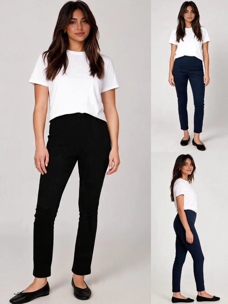 Celana Panjang Wanita High-Waist Bahan Katun Stretch OLN High-Rise Skinny Longpants - 2804