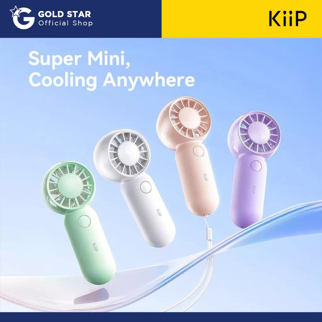 KiiP FAN08 Pocket Fan Handheld Kipas Angin Super Mini 3 Speed With Strap