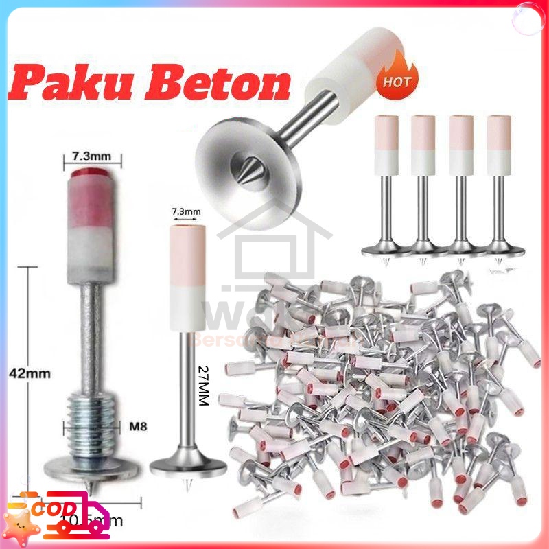 Jual [COD] 50/100pcs Paku Beton Mini Ramset/Paku Beton Ramset/Paku ...