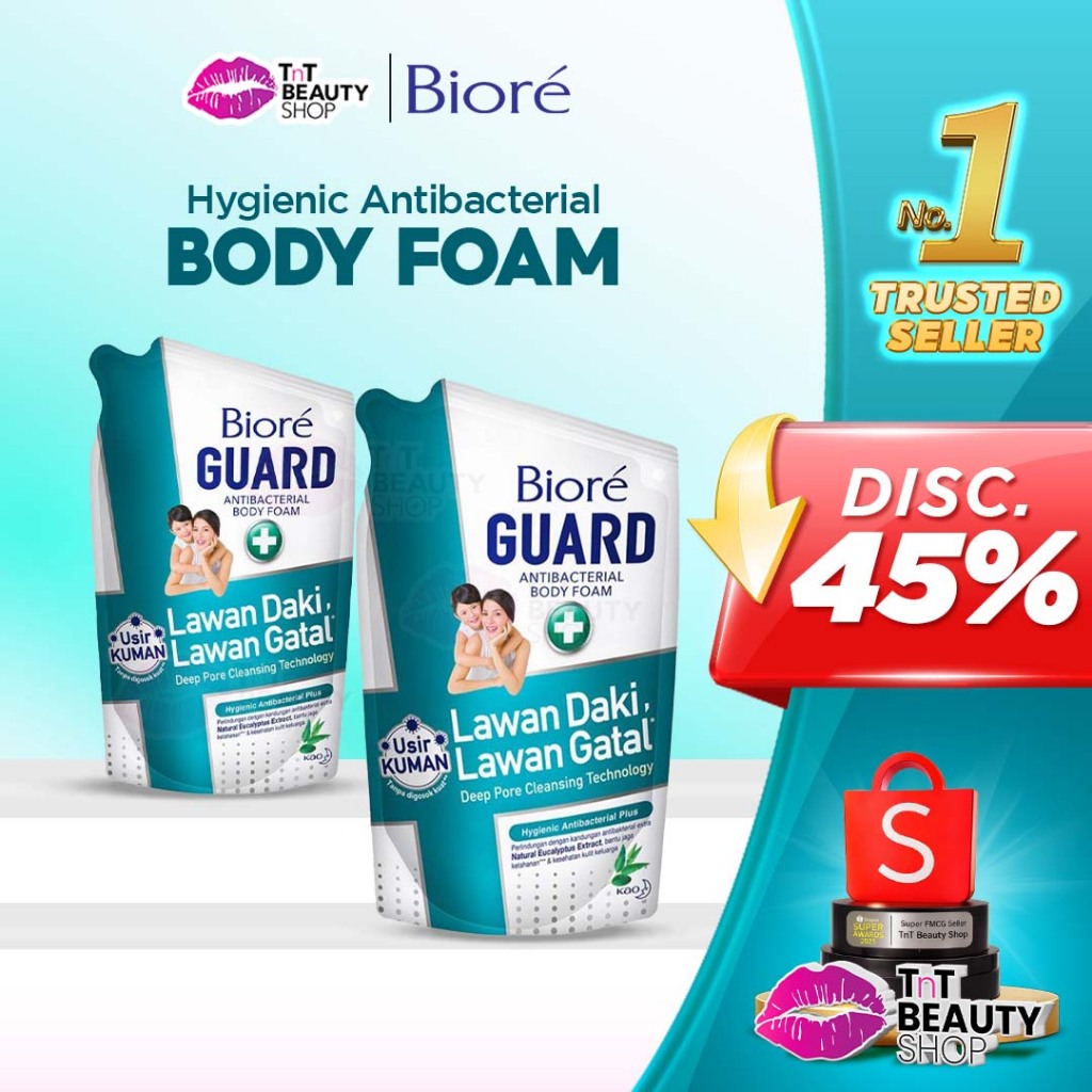 Biore Guard Hygienic Antibacterial Plus 250ml - 400mL - Sabun Mandi Cair | TnT Beauty Shop