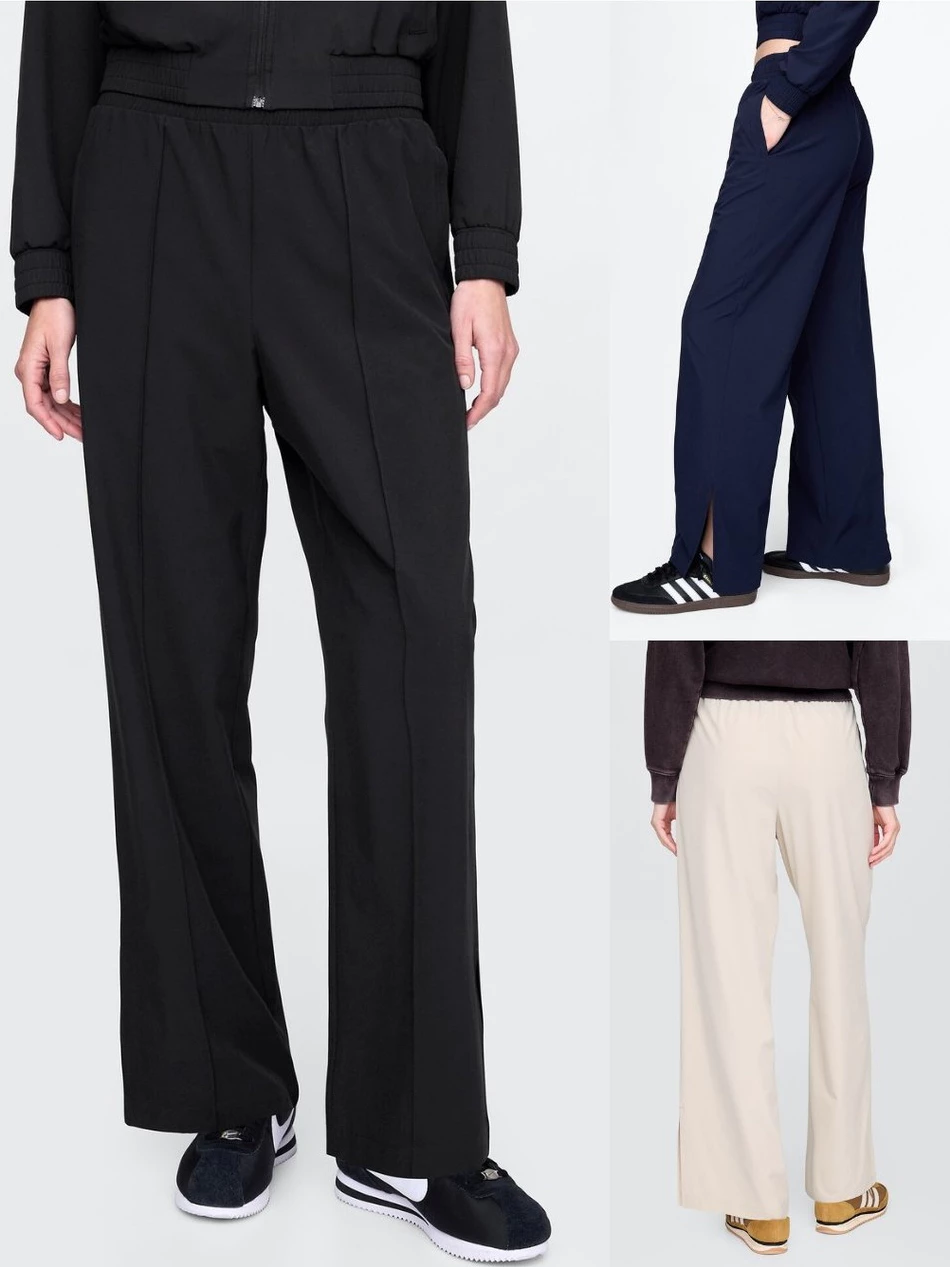 Celana Kulot Wanita GPFit High Rise Wide-Leg Split-Hem Pants - 2854