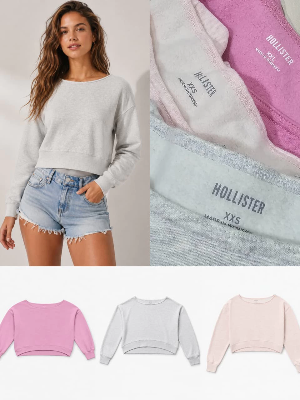 Sweatshirt Oversized Crop HLS - 2542
