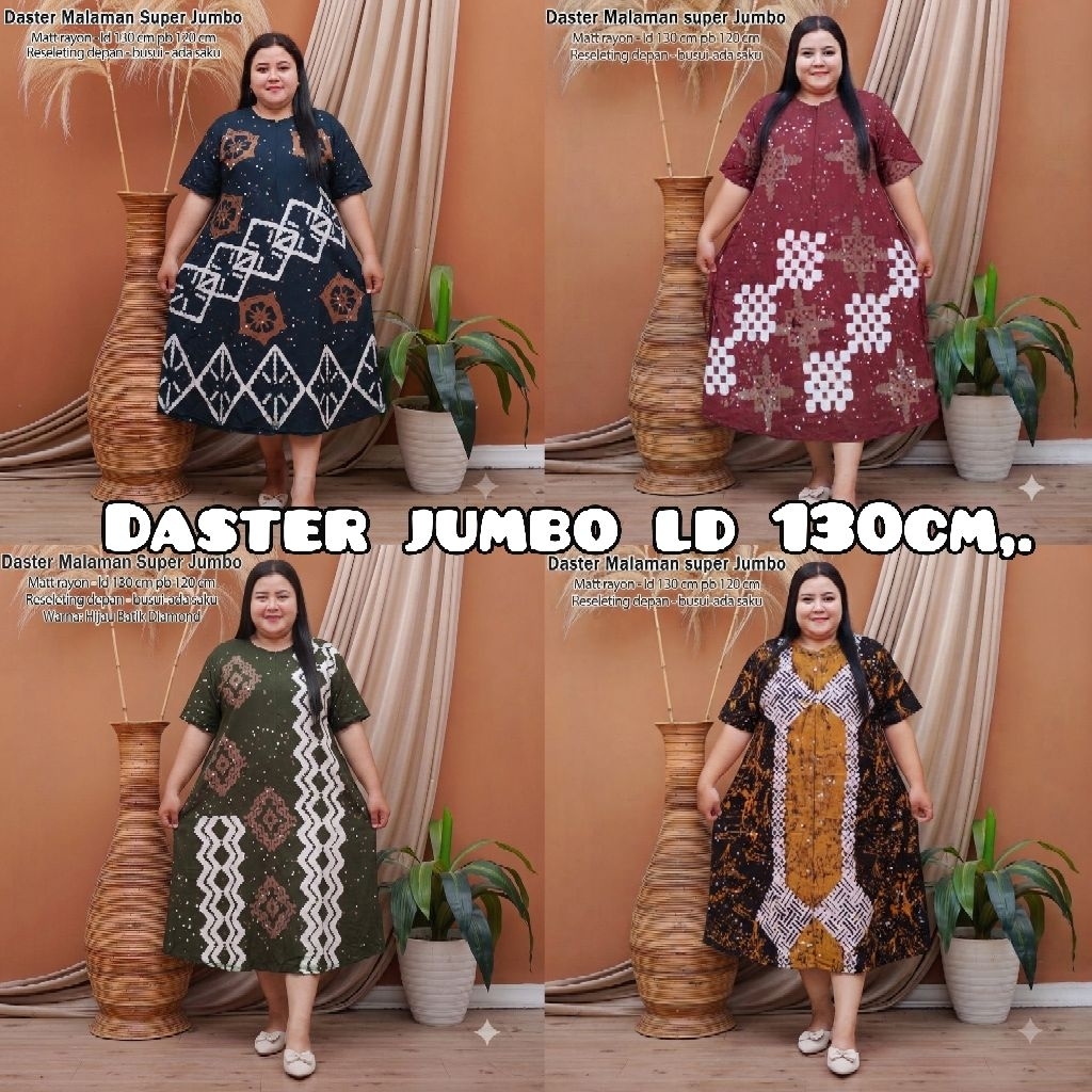 Daster Jumbo Bahan Twill Rayon Super