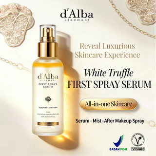 d'Alba White Truffle First Spray Serum 100ml Premium Mist Serum, Radiant Skin, Facial Mist
