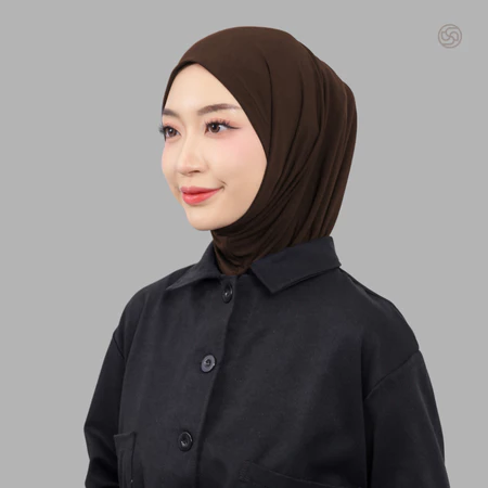 Mini Slip On Hijab warna Coffee