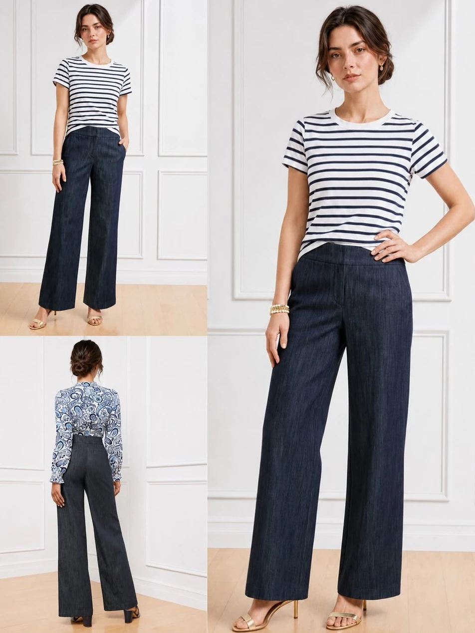 Celana Panjang Wanita TLB Greenwich Wide Leg Pants - 3043