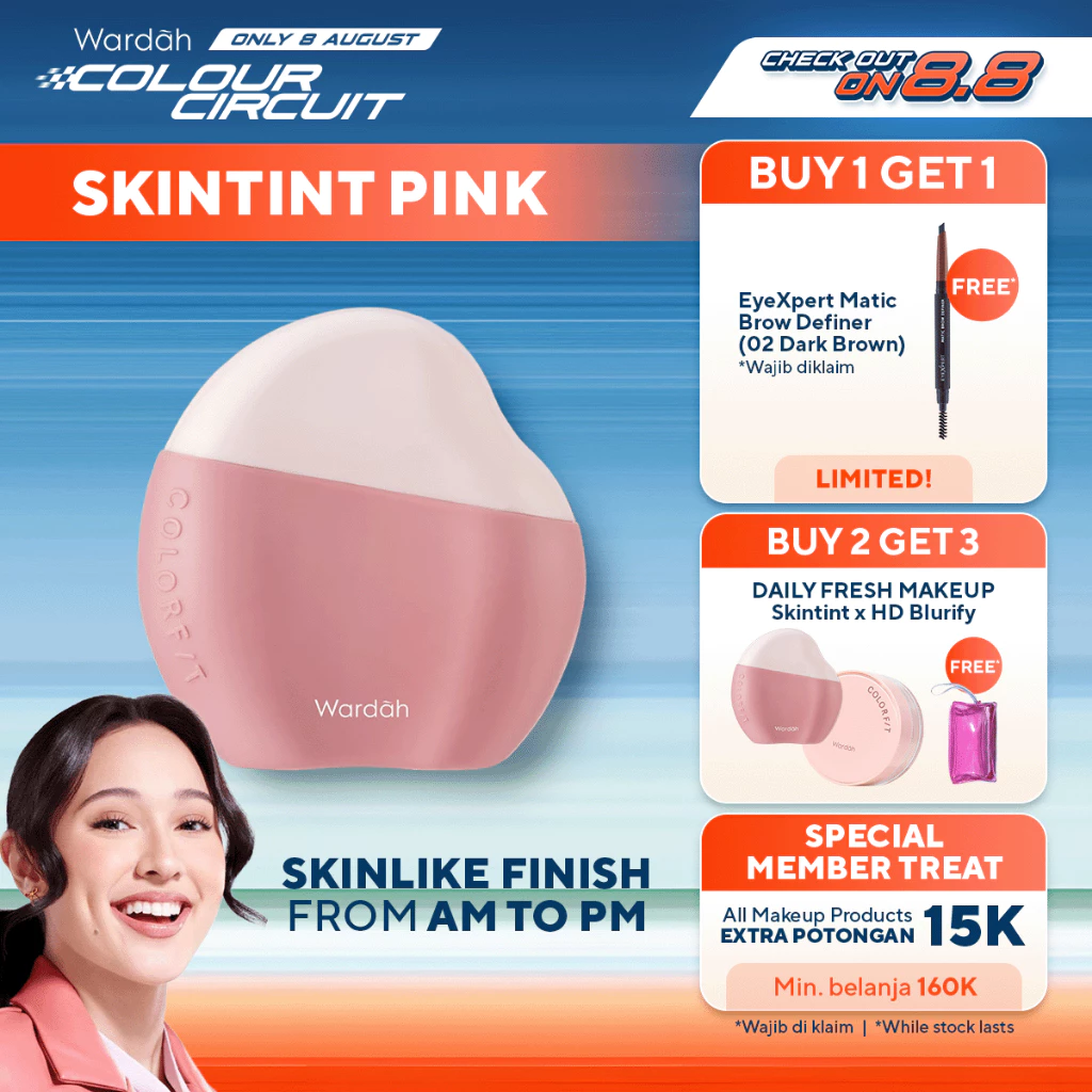 [NEW LAUNCH!] Wardah Skin Tint Pink Colorfit Supercharged Serum Tint 30ml SPF 40 PA+++ 87% Skincare dan CICA + Pentavitin - Skintint medium coverage skinlike finish tahan 16 jam, ringan, breathable, hybrid, bedak cushion twc -Makeup Wardah Official Store - foto 1