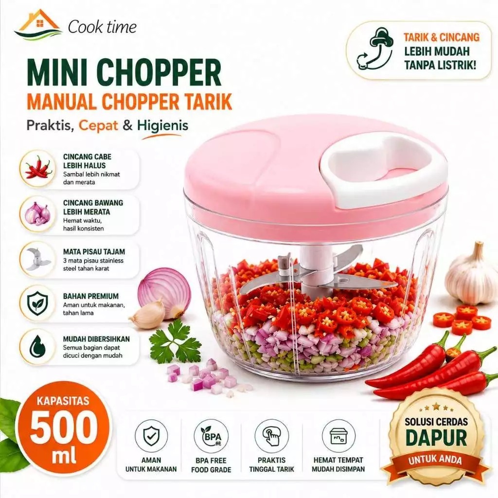 Jual BLENDER TARIK TANGAN MANUAL PEMOTONG DAGING BUAH SAYUR / SPIN ...