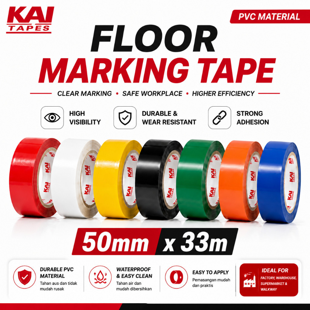 Jual Police Line | PVC Marking Floor 777 | Lakban Lantai Ukuran 50mm X ...