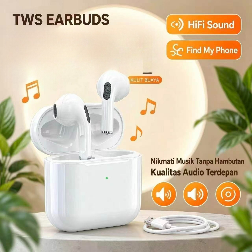 rumahajaib1 - TWS PRO4 Wireless Bluetooth Earphone Pro4 Headphones ear buds In-ear Earbuds Hands-free Headset