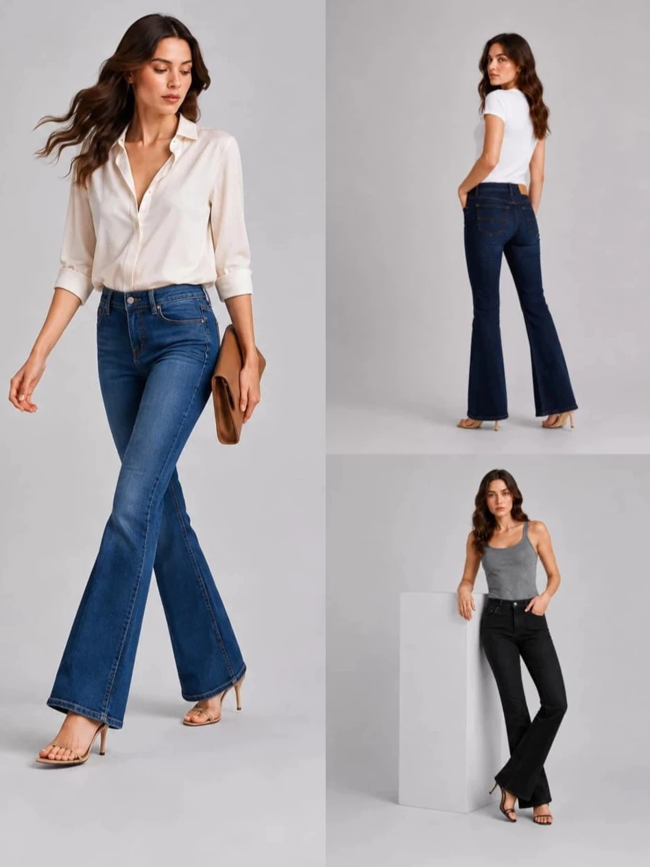 Celana Jins Cutbray Wanita Bahan Denim Stretch LB Lolita Boot Jeans - 3045
