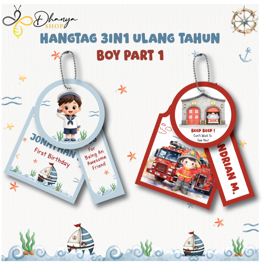 Jual Dhanya.shop / Hang Tag 3in1 Souvenir Ulang Tahun Custom - PART 1 ...
