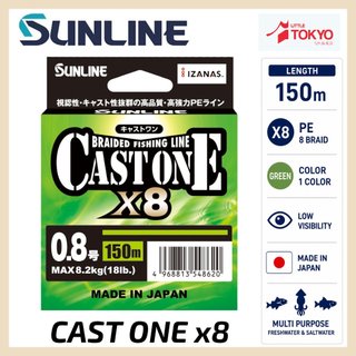 Senar Pancing Suline Cast One x 8 Berkualitas tinggi, kuat, Original Made in Japan