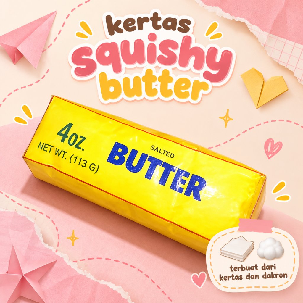 Jual Paper Squishy BUTTER DIY kertas - Squishy Butter Mentega, mainan ...