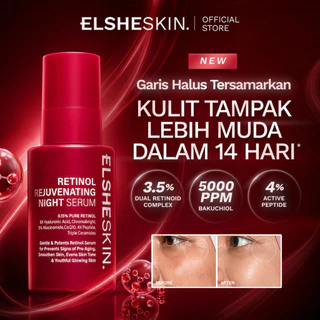 [NEW] ElsheSkin Retinol Rejuvenating Night Serum 15ml - Serum kulit cerah kenyal plumpy brightening dark spot noda hitam memperbaiki tekstur kulit serum anti aging menyamarkan  garis halus kerutan keriput tekstur kulit kasar retinol pemula glowing jerawat