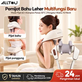 KONKO Alat Pijat Pemijat Bahu Leher Shiatsu Multifungsi 2000mAh | Mode 6D Kompres Panas | Selendang Pijat Elektrik Redakan Nyeri Bahu Punggung Sakit Leher