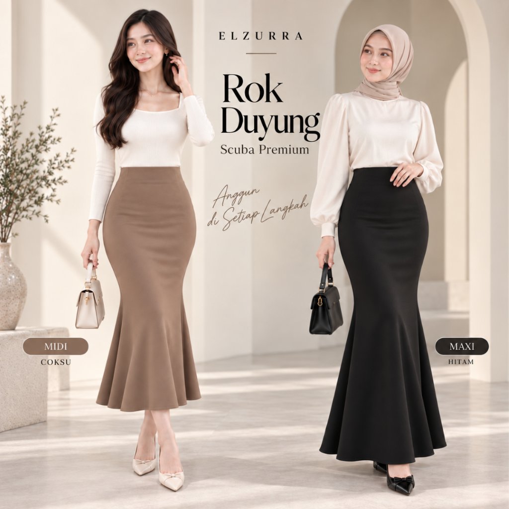 Jual Terlaris - Lunar Mermaid Skirt Scuba Premium Rok Duyung Wanita ...