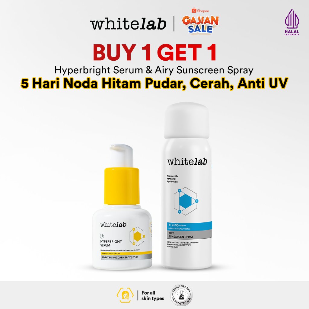 Whitelab Hyperbright Serum Brightening - Serum Pencerah Wajah Lebih Efektif Dari Hydroquinon | DOKTIF Approved