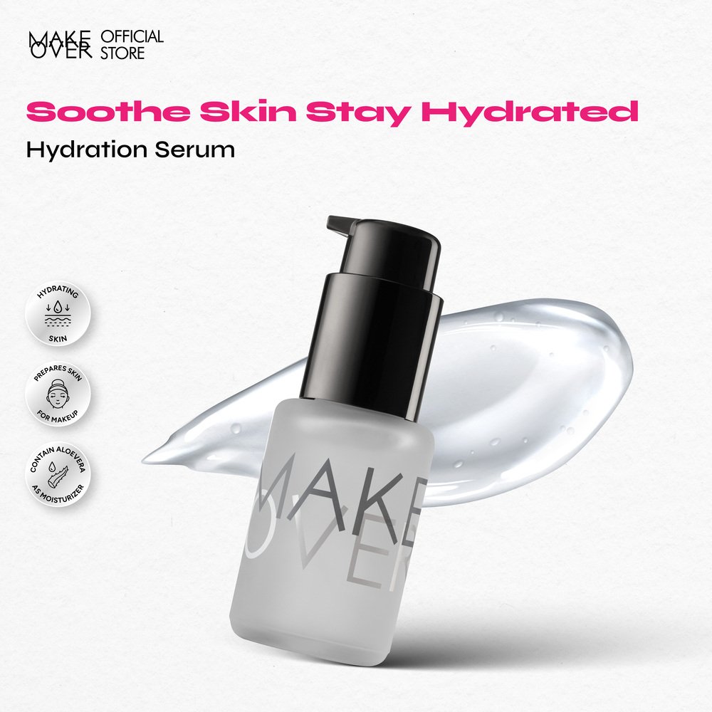 MAKE OVER Hydration Serum - Primer Hydrating Base Makeup Pelembab Cocok Semua Jenis Kulit Tidak Berwarna Tahan Lama Cepat Meresap Non-Comedogenic BEST SELLER