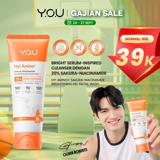 [UPGRADE] YOU Hy! Amino+ Sakura-Niacinamide Gel Facial Wash | Brightening Facial Wash | Brightening Serum Cleanser | Cleanser Vitamin C Niacinamide