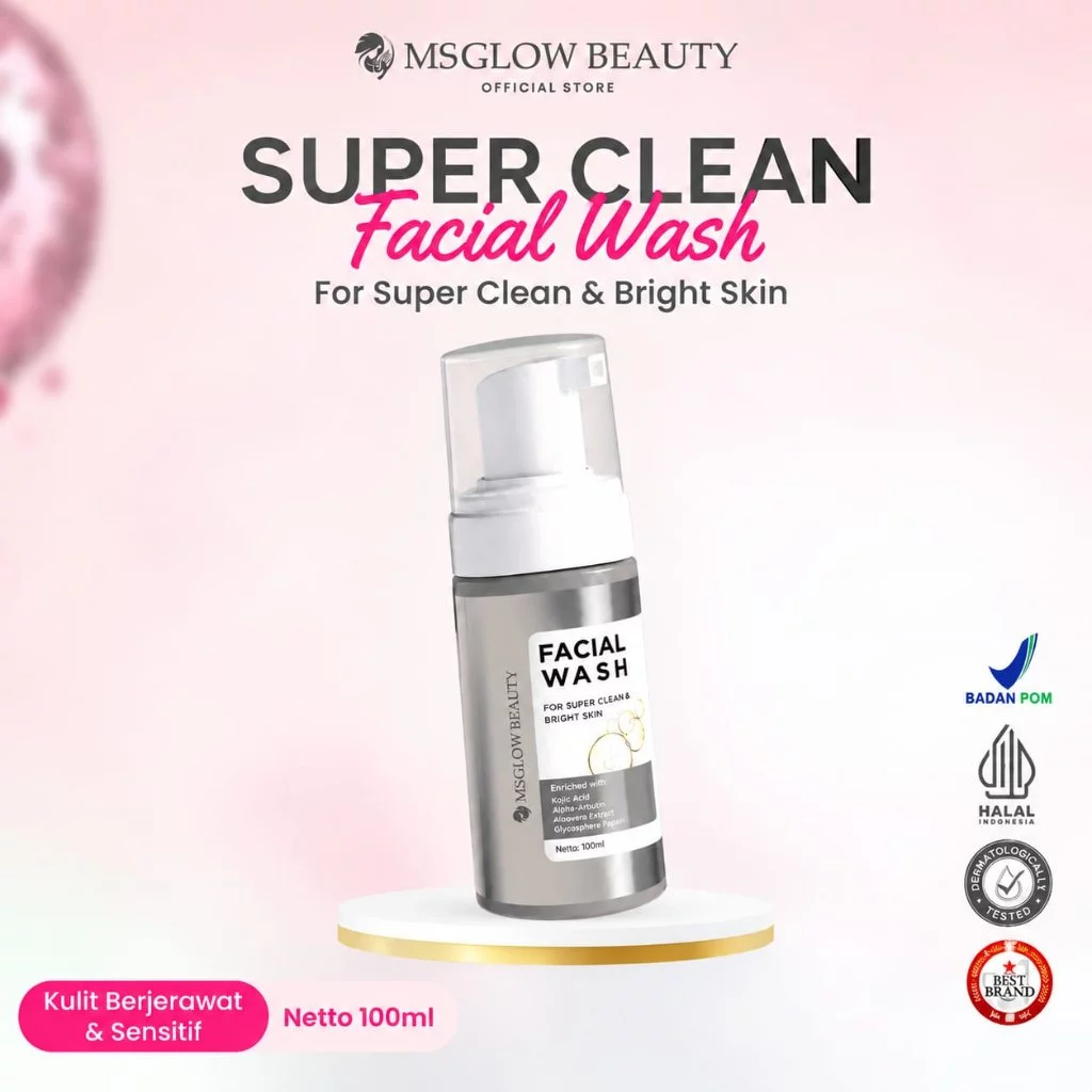 MS GLOW - FACIAL WASH SUPER CLEAN - 100 ML