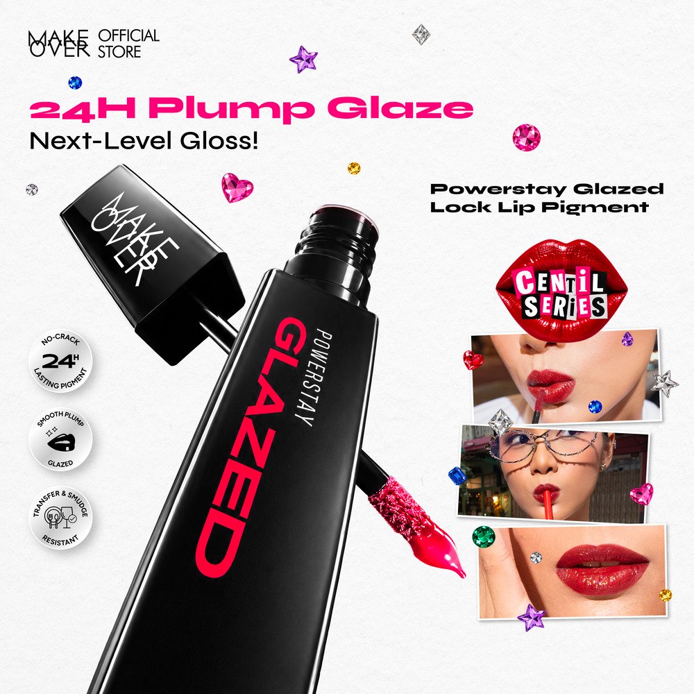 Makeover Lip Glazed kilau tahan 24 jam