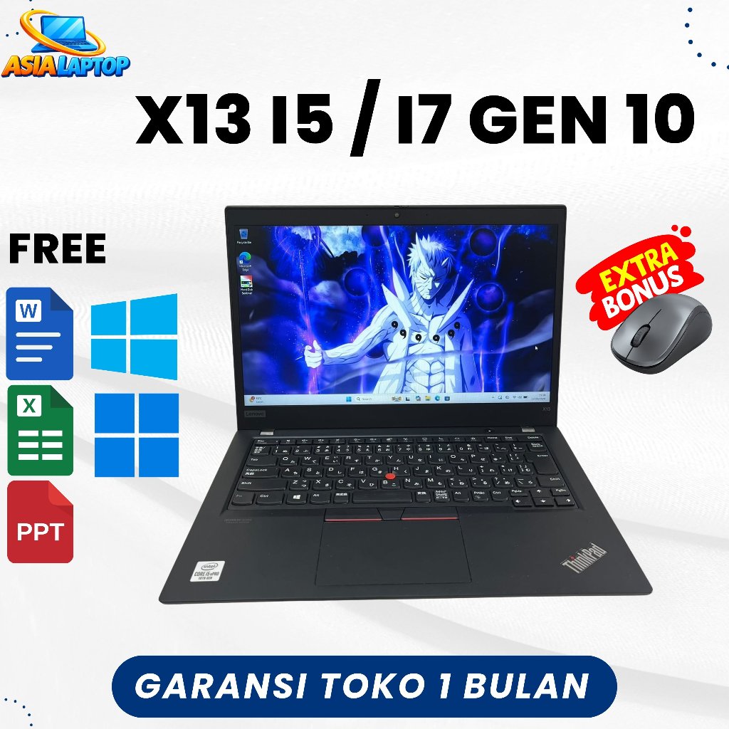 Lenovo Thinkpad X13 Core i5 i7 Gen10 RAM 8GB / 16GB SSD 256GB 512GB - Lenovo Thinkpad X390 Intel Core I7 | I5 Gen 8 RAM 8GB 16GB SSD 256GB