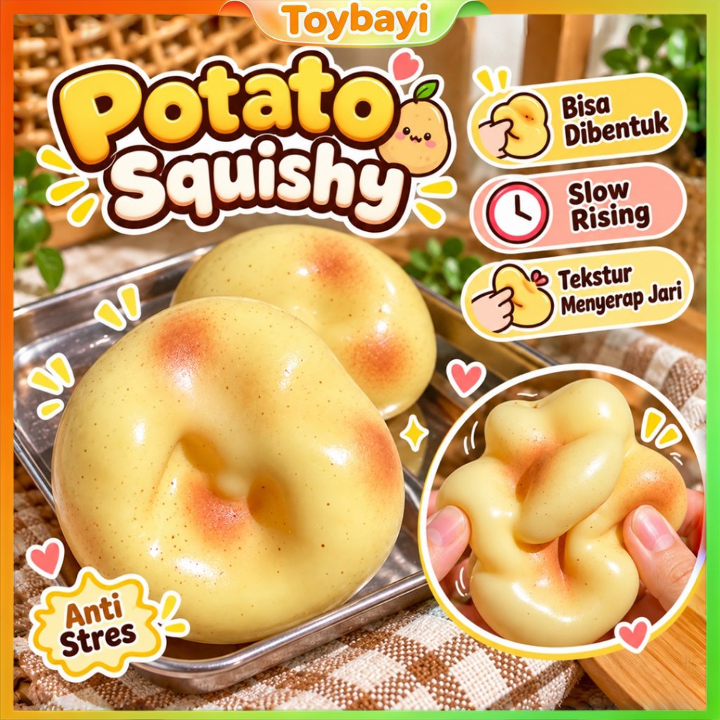 Jual [COD]Squishy Kentang Soft and Slow Rebound Bola Mainan Fidget Toy ...