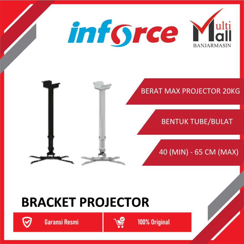 Jual INFORCE BRACKET BRAKET PROJECTOR PROYEKTOR UNIVERSAL TUBE BULAT ...