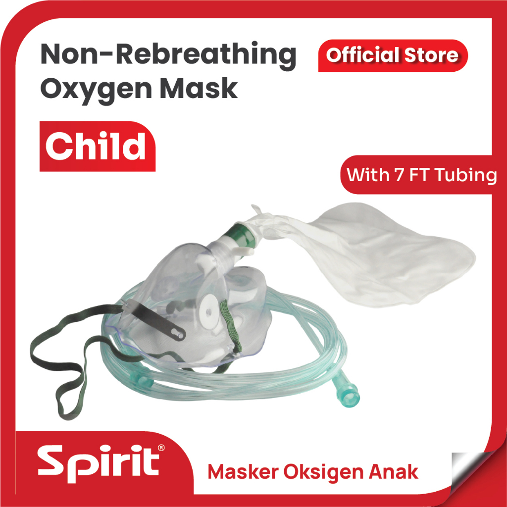 Jual Spirit - Non Rebreathing Mask Child l NRM Anak Masker Oksigen Alat ...