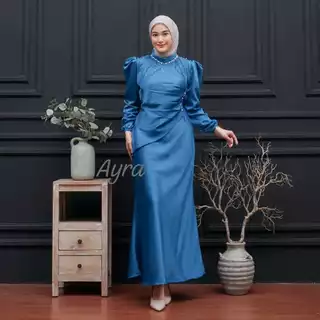 Vina Dress Spesial Warna Burgundy / Dress Kondangan Bridesmaind Dres Wanita Model Duyung, Satin Premium Payet Elegan
