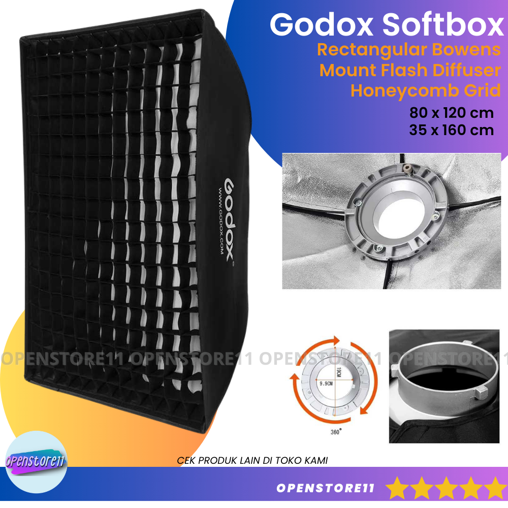 Jual Godox Softbox Studio Rectangular Bowens Mount Flash Diffuser ...