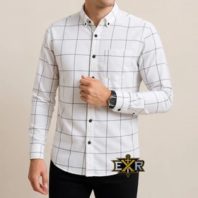 Kemeja Flanel Pria Lengan Panjang Unisex Motif Kotak Bahan Flanel Import Exrone