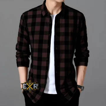 Kemeja Flanel Pria Lengan Panjang Unisex Motif Kotak Bahan Flanel Import Exrone