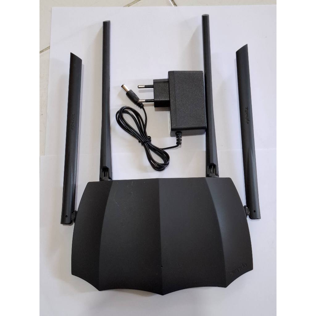 Jual Router WiFi Tenda AC8 AC1200 Wireless Bekas Original + Adaptor 9V ...