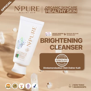 NPURE Cleanser Licorice / Bring The Light / Sabun Pembersih Muka Cerah Glowing / SLS free / Sabun Brightening