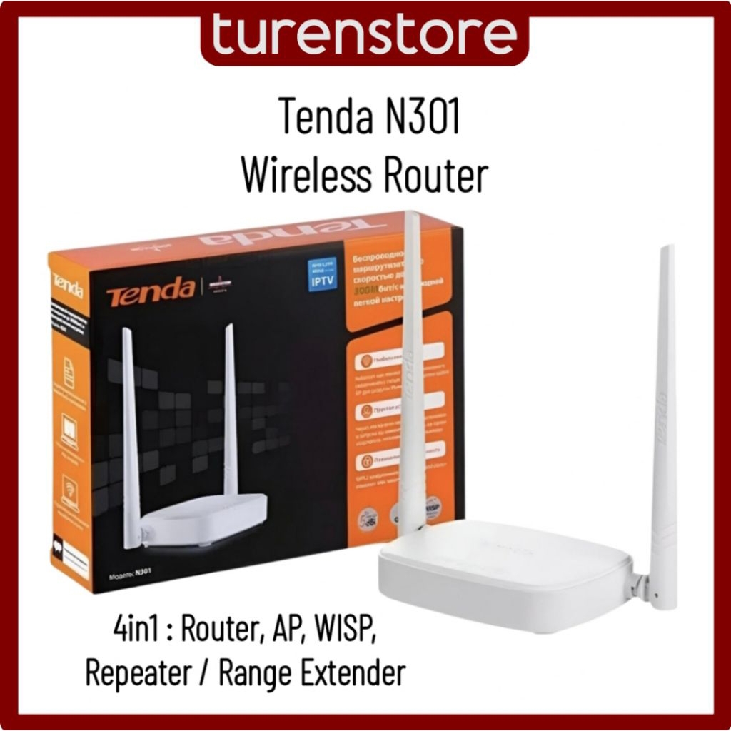 Jual Tenda N301 Wireless N300 Router | Shopee Indonesia