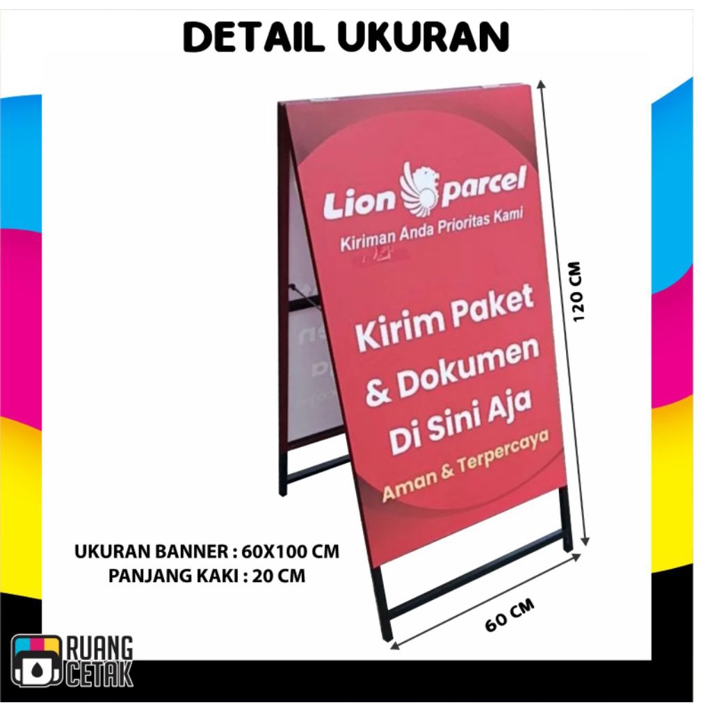 Jual (Bisa custom)PROMO STANDING 2 SISI BESI HOLLOW KOKOH DAN KUAT ...