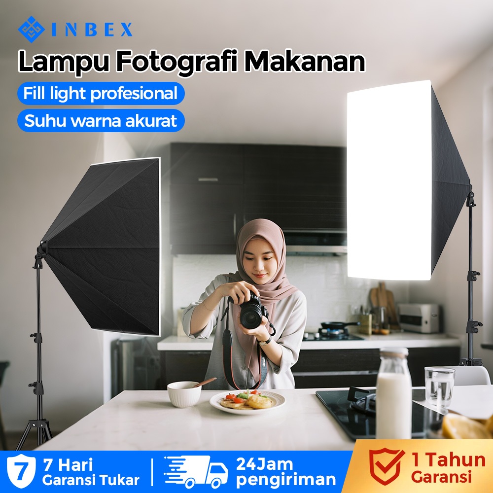 Jual Saip INBEX softbox Lampu Video Profesional: Siang Hari CRI 95 ...