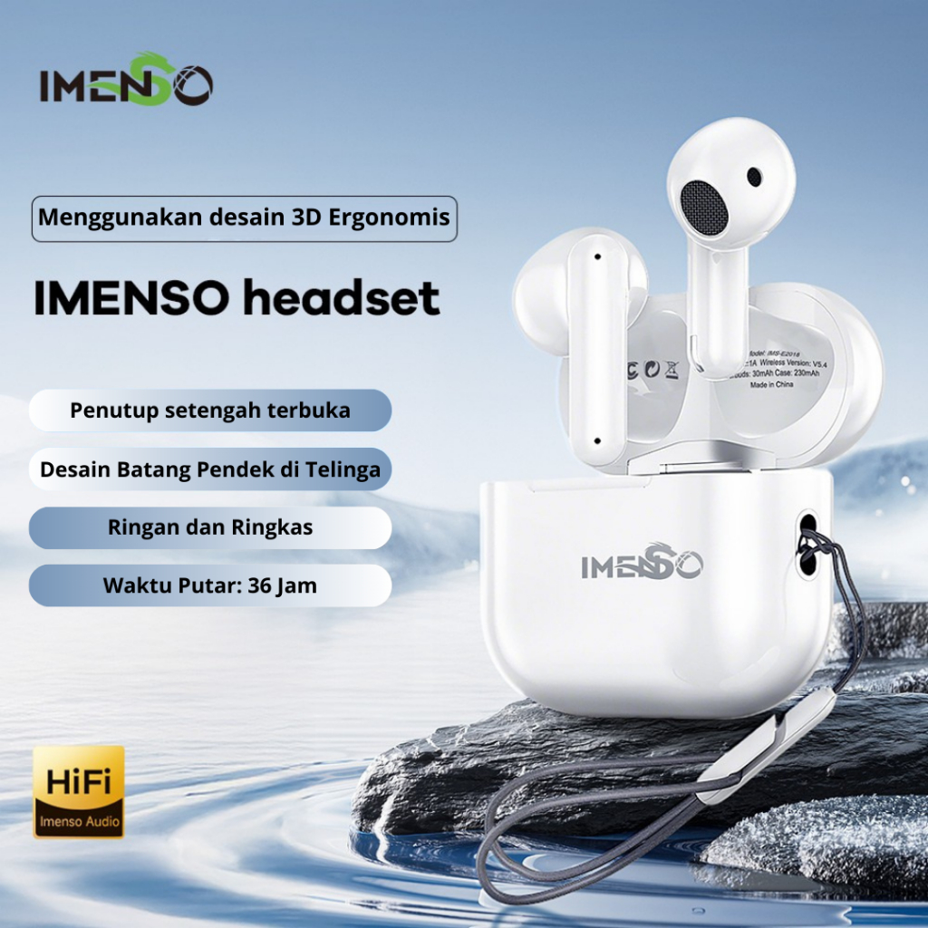 Jual [FREE CASING TWS] IMENSO E2018 TWS Mini Headset Nirkabel Bluetooth ...