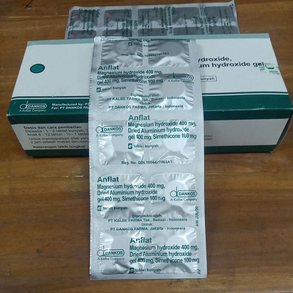 Jual Anflat tablet kunyah 1 strip 10 tablet | Shopee Indonesia