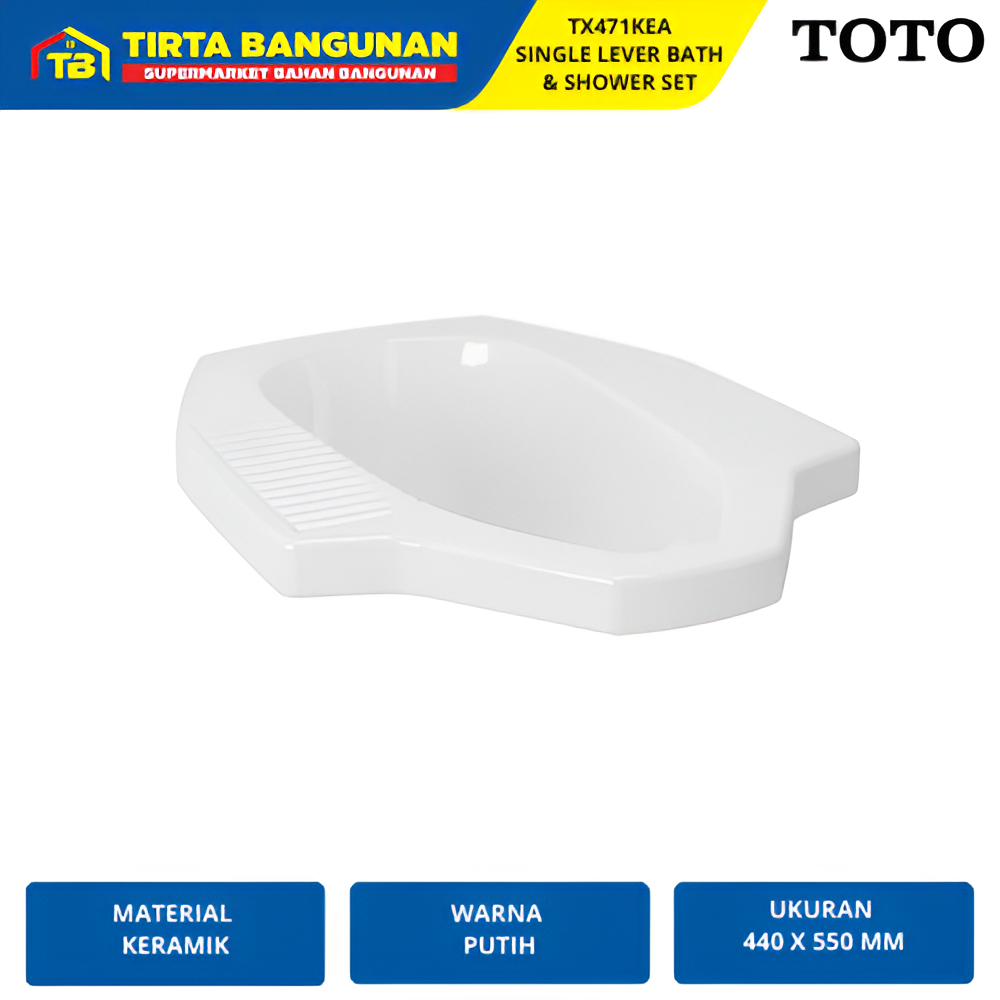 Kloset Jongkok TOTO CE6 | Anti Bocor & Aman Lantai 2 | Keramik Premium Awet