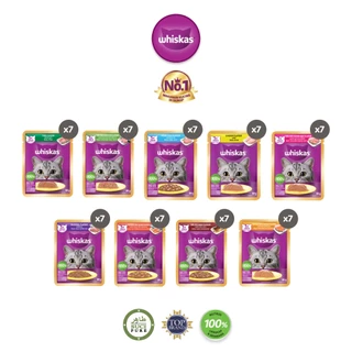 Whiskas Makanan Kucing Basah Pouch 80 gr - Isi 7