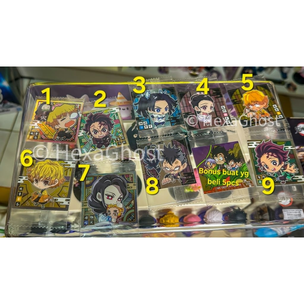 Jual Demon Slayer Kimetsu no Yaiba - Deformed Sticker - Wafer Sticker ...