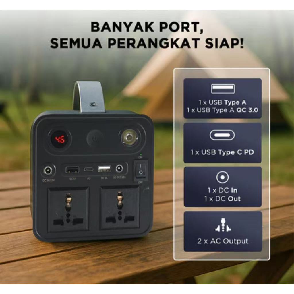 Jual Instant Power 220V 300W Power Station 90000mAh Portable Solar ...