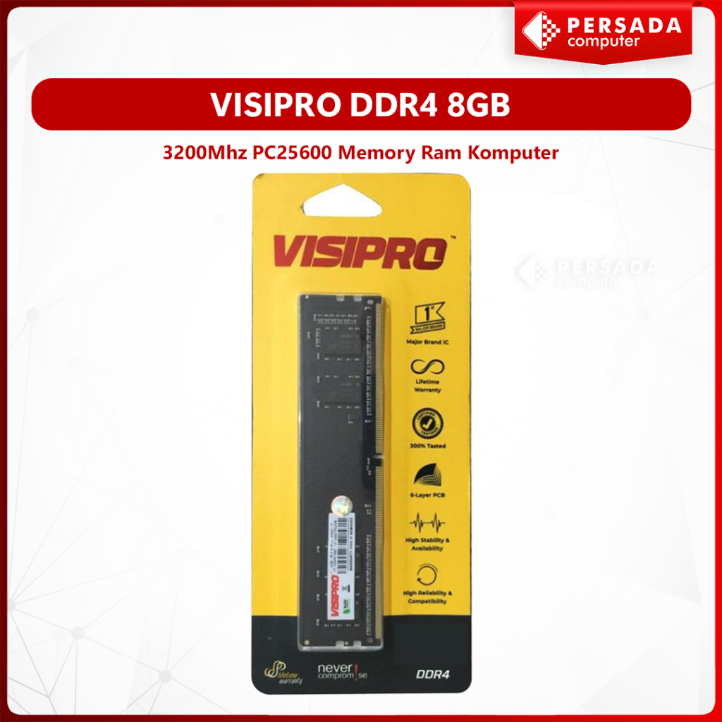 Jual Memory ram DDR4 Visipro 8GB 3200Mhz | Shopee Indonesia
