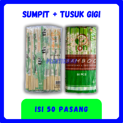Jual Sumpit bambu choopstik + Tusuk Gigi Isi 50 Pasang | Shopee Indonesia