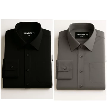 PAKET 2 PCS Kemeja Pria Lengan Panjang Premium Katun Toyobo Kasual Formal