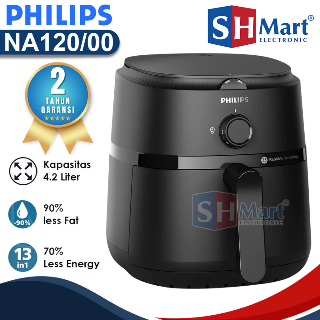 Jual AIR FRYER PHILIPS 4,2 LITER NA120/00 RAPID AIR TECHNOLOGY